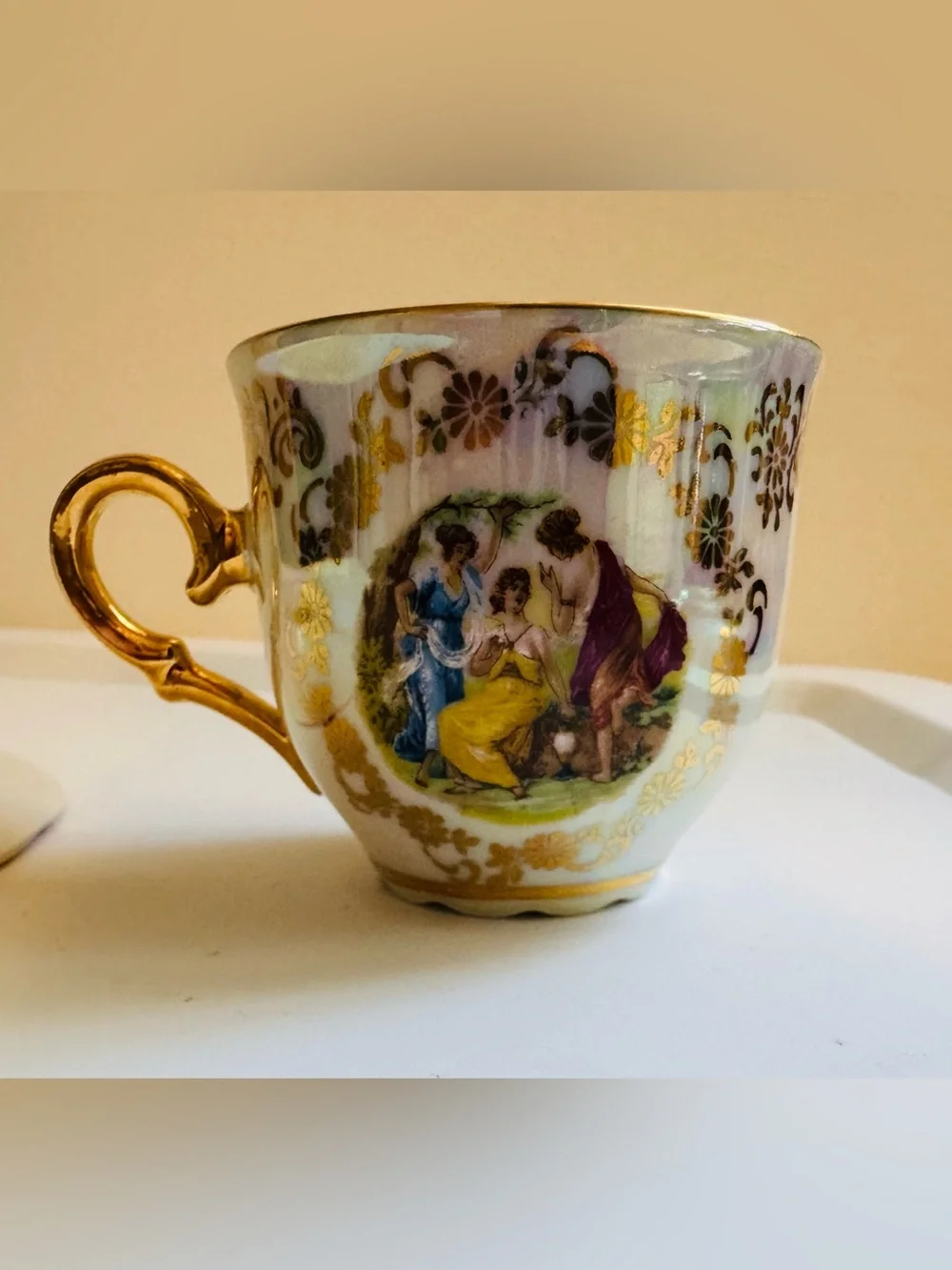 Vintage Czech Republic Madonna Bohemian Porcelain Teacup and Saucer Set